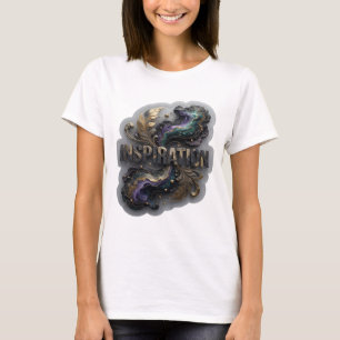 Diseño de camiseta INSPIRACIÓN de oro impactante
