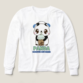 Diseño de camiseta Kawaii panda
