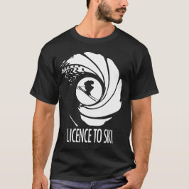Diseño de camiseta LICENCIA PARA ESQUÍAR para homb