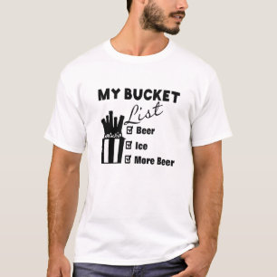 Diseño de camiseta lista de deseos de balde de esl