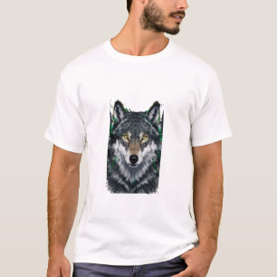 diseño de camiseta lobo