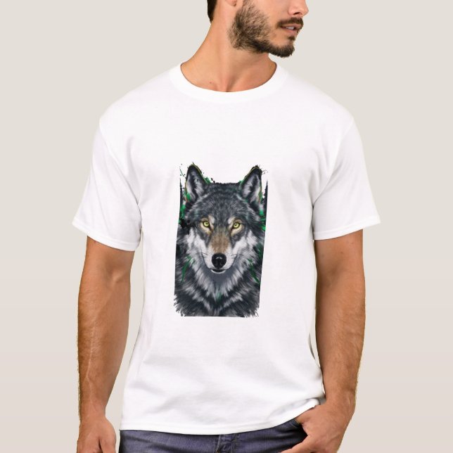 diseño de camiseta lobo (Anverso)
