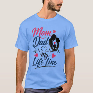 Diseño de camiseta Mamá Papá Mi Línea de Vida