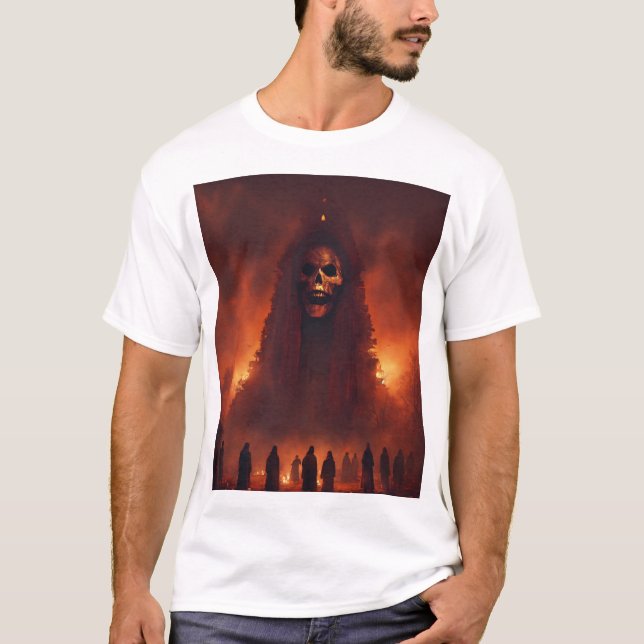 Diseño de camiseta Metalizado de muerte surrealist (Anverso)