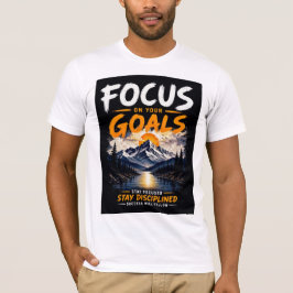 Diseño de camiseta motivacional enfócate en tus ob