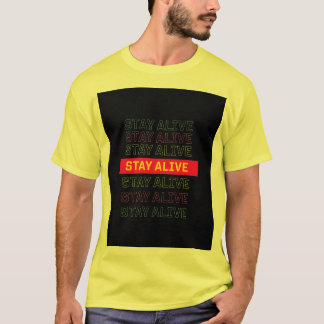 Diseño de camiseta motivacional Mantente Vivo