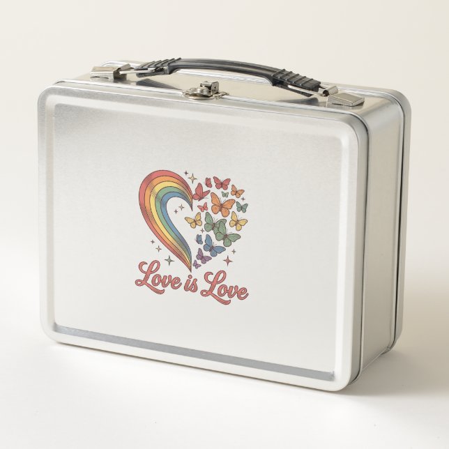 Diseño de camiseta Orgullo Mariposa Corazón Amor E (Anverso)