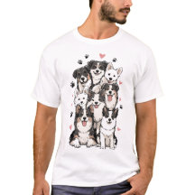 Diseño de camiseta para amante de perros lindos |