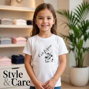 Diseño de camiseta para chicas con texto de Califo