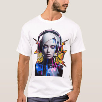 Diseño de camiseta para el parche de cráneo rock y