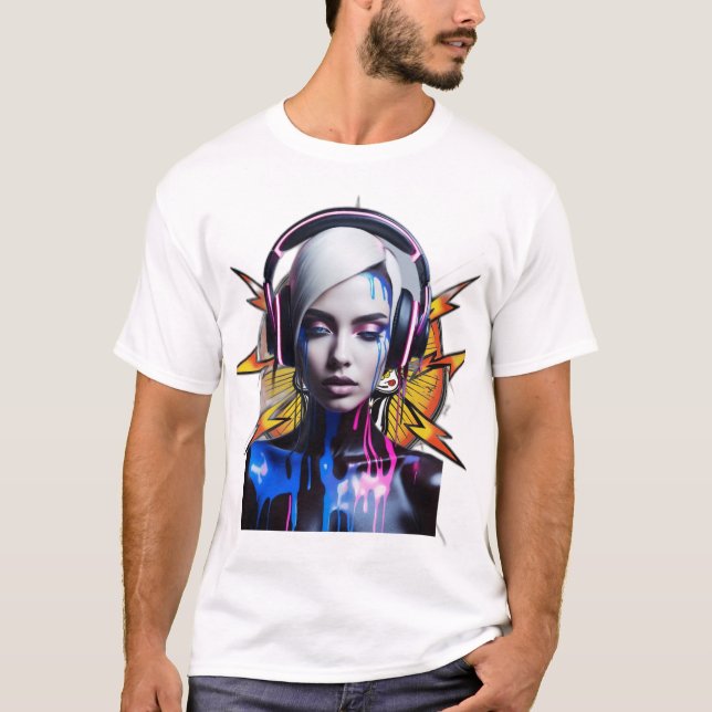 Diseño de camiseta para el parche de cráneo rock y (Anverso)