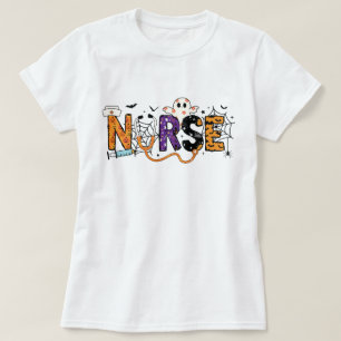 Diseño de camiseta para enfermera Doodle de Hallow