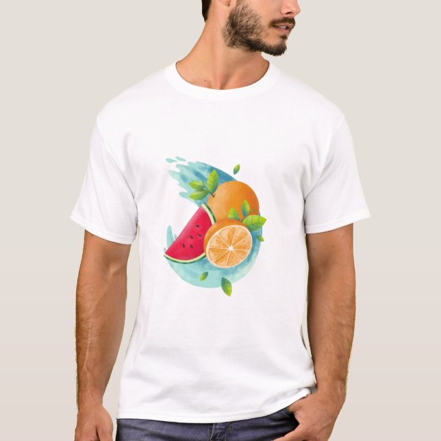 Diseño de camiseta para frutas que captan la vista (Anverso)