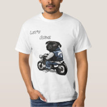 Diseño de camiseta para motocicletas de perro