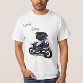 Diseño de camiseta para motocicletas de perro