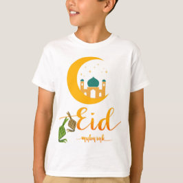 Diseño de camiseta para niños Eid Mubarak