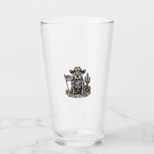Diseño de camiseta patriota de perro esqueleto vaq