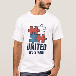 Diseño de camiseta patriótica de pieza de rompecab