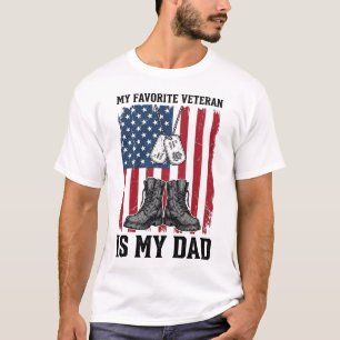Diseño de camiseta patriótica Mi padre es el veter