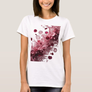 Diseño de camiseta PETALOS DE ROSA PLATA en agua c