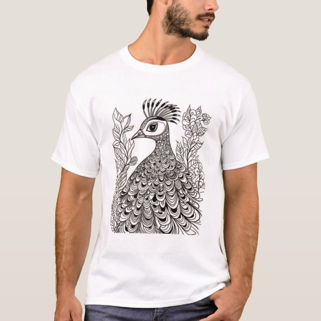 Diseño de camiseta Royal Peacock Radiance (Anverso)