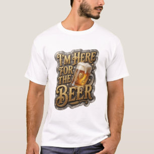 Diseño de camiseta Sharp ESTOY AQUÍ POR LA CERVEZA