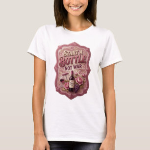 Diseño de camiseta Snappy Gold START A BOTTLE NOT 