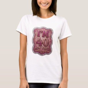Diseño de camiseta Statement Gold ESTOY 40 ¿Y AHOR