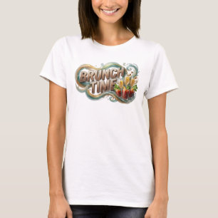Diseño de camiseta Statement Orange BRUNCH TIME v2