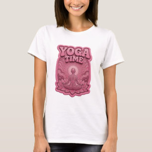 Diseño de camiseta Statement Pink YOGA TIME
