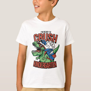 diseño de camiseta T-rex listo para aplastar jardí