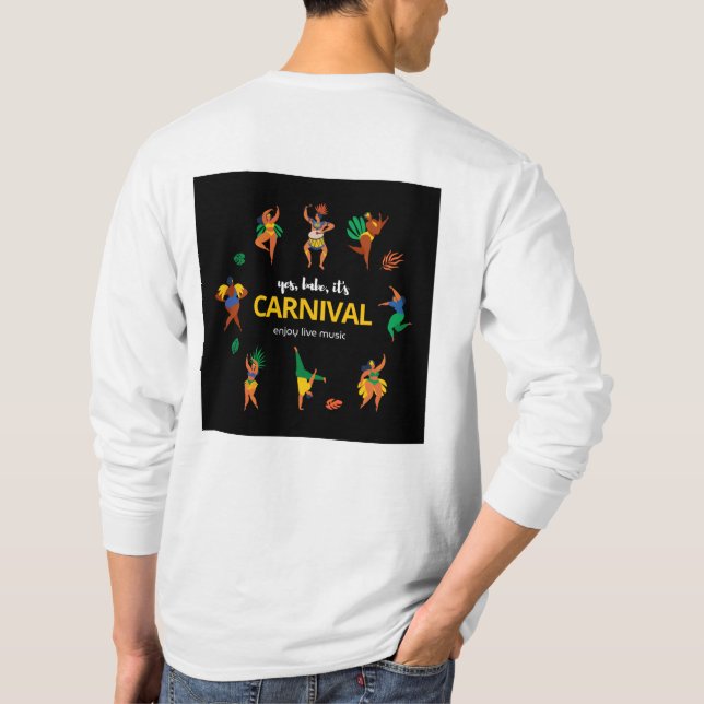 Diseño de camiseta temática de Carnaval Festival (Reverso)