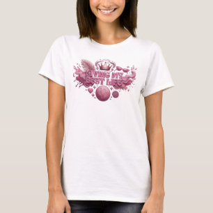 Diseño de camiseta Trendy Pink VIVIENDO MI MEJOR V