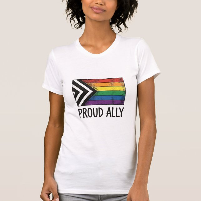 Diseño de camiseta vectorial de bandera de orgullo (Anverso)