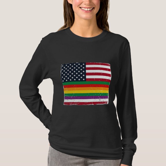 Diseño de camiseta vectorial de bandera de orgullo (Anverso)
