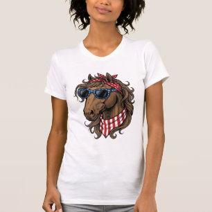 Diseño de camiseta vectorial de cabeza de caballo 