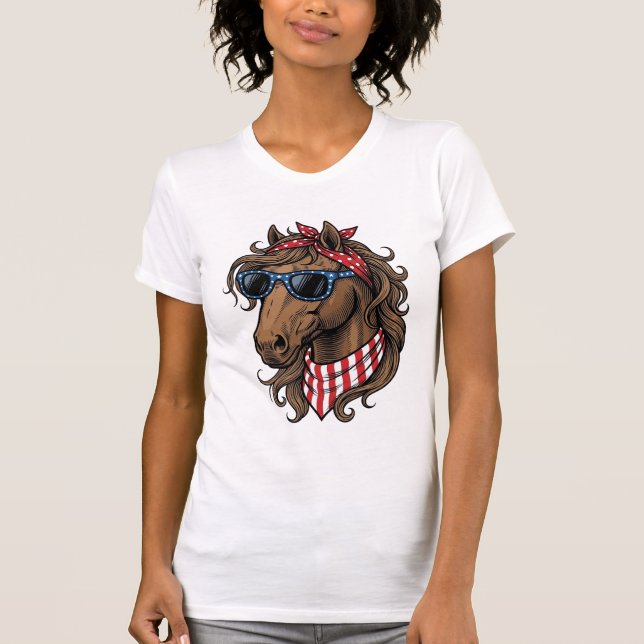 Diseño de camiseta vectorial de cabeza de caballo  (Anverso)