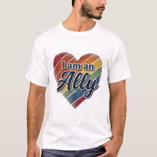 Diseño de camiseta vectorial de corazón aliado arc
