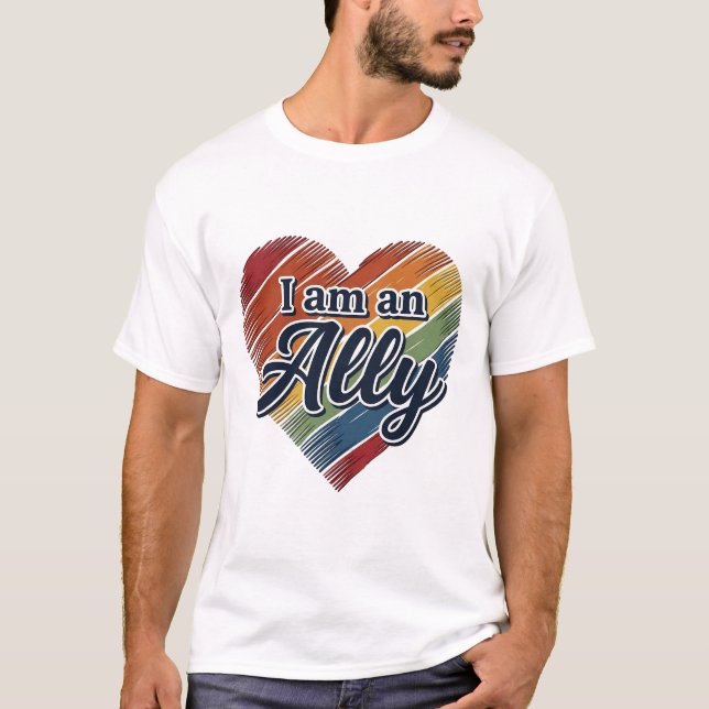 Diseño de camiseta vectorial de corazón aliado arc (Anverso)
