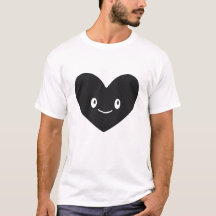 Diseño de camiseta vectorial de corazón negro sonr