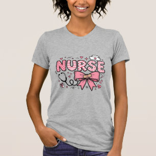 Diseño de camiseta vectorial de enfermera linda co