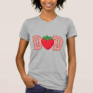 Diseño de camiseta vectorial de letras de fresa de