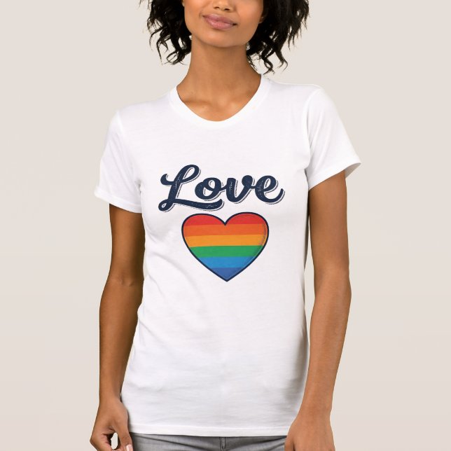Diseño de camiseta vectorial de orgullo de corazón (Anverso)