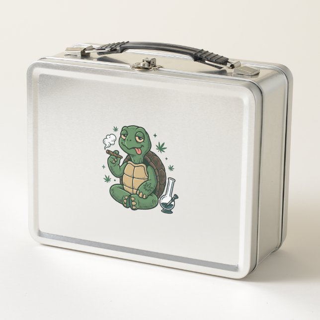 Diseño de camiseta vectorial de tortuga Stoner Vin (Anverso)