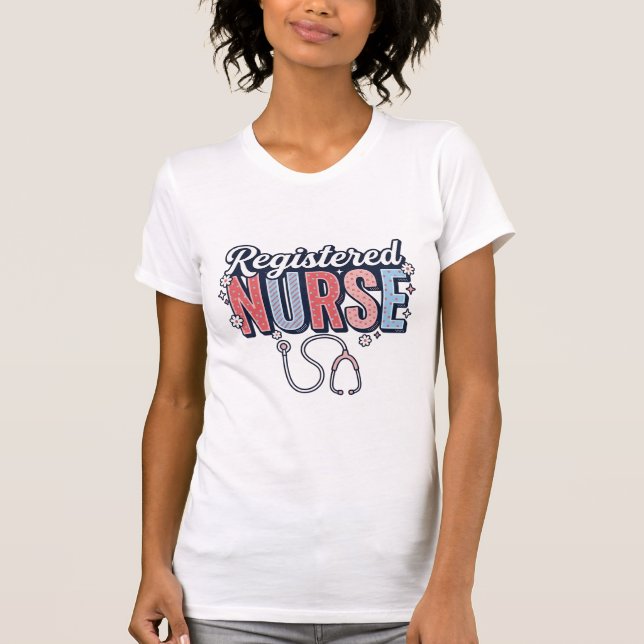 Diseño de camiseta vectorial vintage de enfermera  (Anverso)