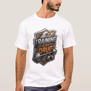 Diseño de camiseta Vibrante Plata ENTRENAR ES MI D