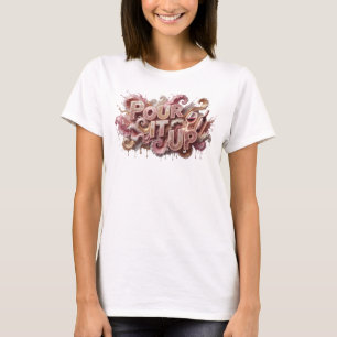 Diseño de camiseta Vibrante Rosa POUR IT UP