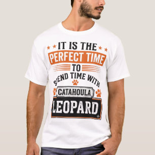 Diseño de camiseta vintage de perro leopardo Catah