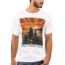 Diseño de camiseta vintage de pesca al atardecer R