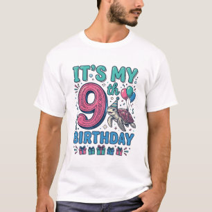 Diseño de camiseta vintage para niños tortuga cump